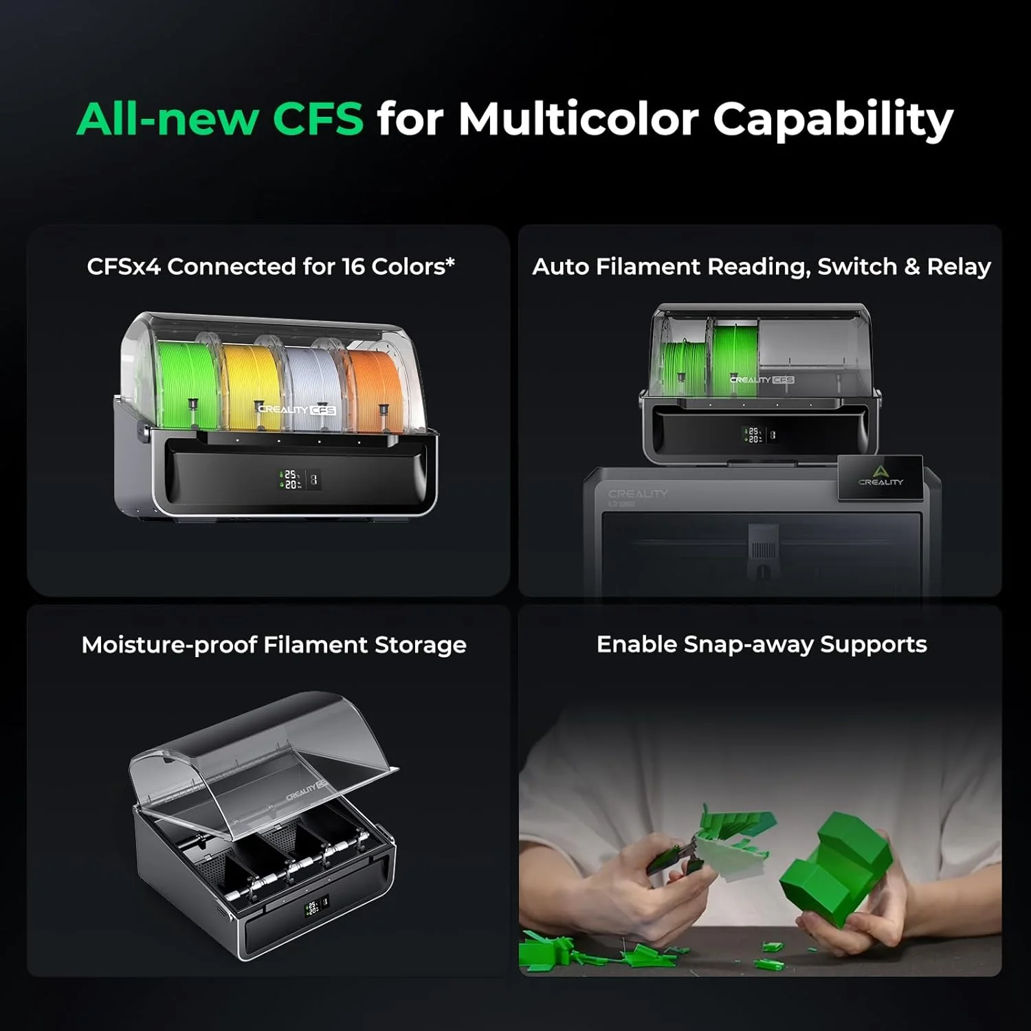 پرینتر سه بعدی Creality K2 Plus Combo، چاپ چند رنگ با CFS جدید، حداکثر سرعت چاپ 600 میلی متر بر ثانیه، تراز اتوماتیک کامل، اکسترودر درایو مستقیم نسل جدید، دوربین دوگانه هوش مصنوعی، حجم ساخت 350 * 350 * 350 میلی متر پرینتر سه بعدی Creality K2 Plus Combo، چاپ چند رنگ با CFS جدید، حداکثر سرعت چاپ 600 میلی متر بر ثانیه، تراز اتوماتیک کامل، اکسترودر درایو مستقیم نسل جدید، دوربین دوگانه هوش مصنوعی، حجم ساخت 350 * 350 * 350 میلی متر