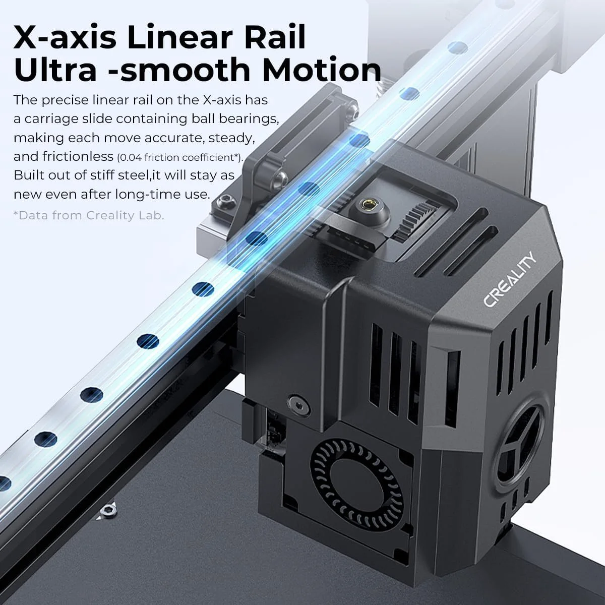 پرینتر سه بعدی Creality، سرعت چاپ 500mm/s، اکسترودر مستقیم Sprite ارتقا یافته، پرینتر سه بعدی هوشمند، تراز خودکار CR Touch، اندازه چاپ 22×22×24cm، Ender 3 V3 KE