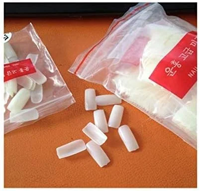 ۵۰۰ عدد تیپ ناخن بالرینی در هر بسته، شفاف/طبیعی، تیپ ناخن مصنوعی تابوتی، فرم تخت، پوشش کامل، مانیکور