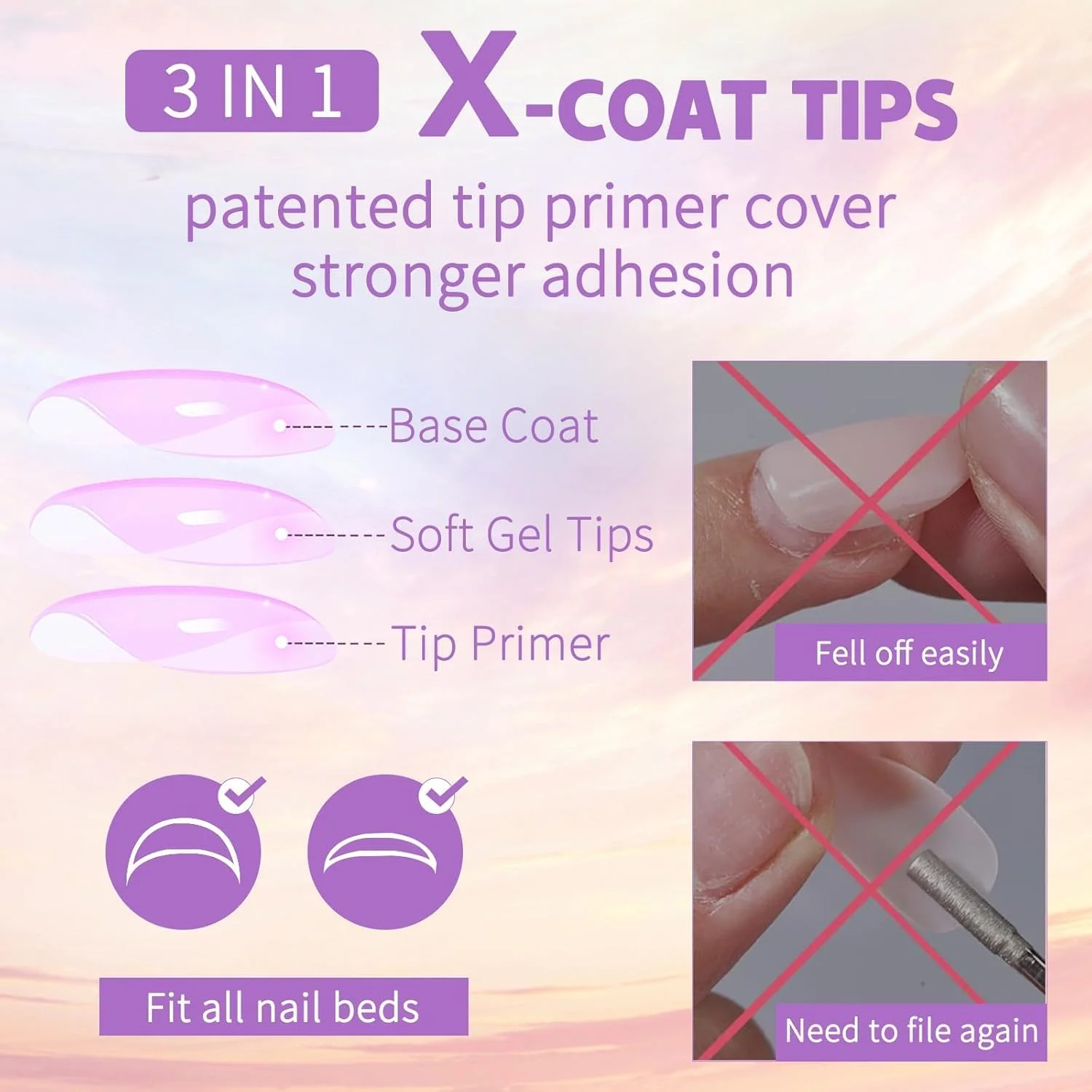 ۱۵۰ عدد ناخن مصنوعی فرنچ نوک سفید، ناخن های مصنوعی متوسط در ۱۵ سایز، ۳ در ۱، نوک ناخن ژلی نرم، صورتی براق، ناخن های اکریلیک قابل استفاده مجدد، بدون نیاز به سوهان، ناخن های مصنوعی برای مانیکور زنان و دختران ۱۵۰ عدد ناخن مصنوعی فرنچ نوک سفید، ناخن های مصنوعی متوسط در ۱۵ سایز، ۳ در ۱، نوک ناخن ژلی نرم، صورتی براق، ناخن های اکریلیک قابل استفاده مجدد، بدون نیاز به سوهان، ناخن های مصنوعی برای مانیکور زنان و دختران