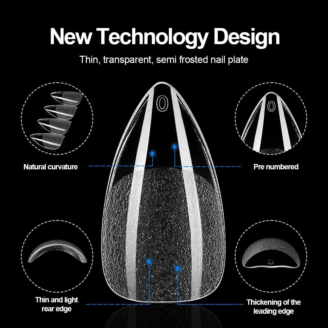 ۲۴۰ عدد ناخن مصنوعی بادامی کوتاه ۲۴۰ عدد ناخن مصنوعی بادامی کوتاه