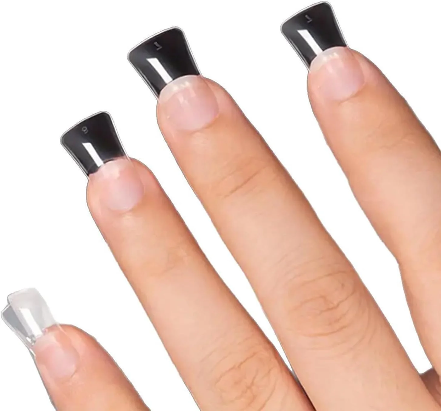 ۱۲0/۵۰۴ عدد ناخن مصنوعی اردکی کوتاه و خمیده، مناسب برای طراحی و کاشت آسان ناخن، نوک ناخن شفاف