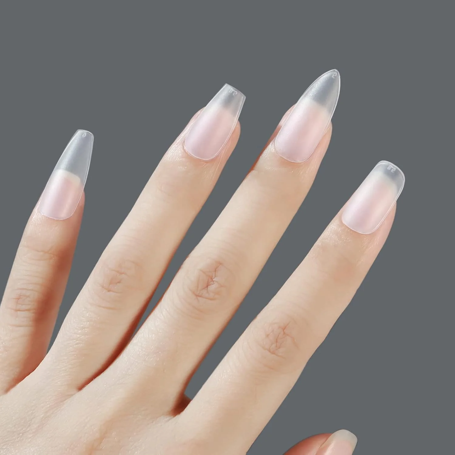 100 عدد ناخن مصنوعی مربع شکل، پوشش کامل، مناسب برای ناخن های اکریلیک