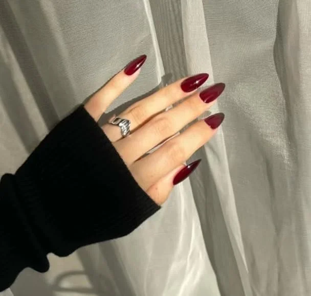 ناخن مصنوعی بادامی آلگاسان 24 عددی، ناخن های فشاری اکلیلی شراب درخشان، قرمز متوسط، پوشش کامل ناخن مصنوعی برای زنان و دختران ناخن مصنوعی بادامی آلگاسان 24 عددی، ناخن های فشاری اکلیلی شراب درخشان، قرمز متوسط، پوشش کامل ناخن مصنوعی برای زنان و دختران