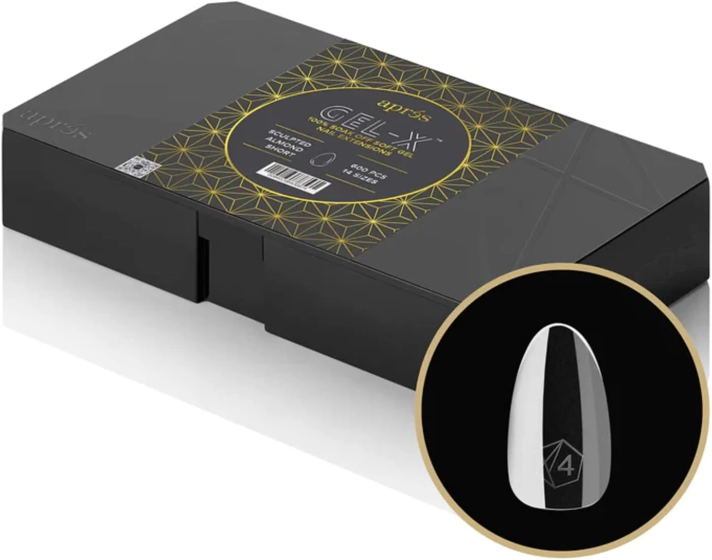 جعبه تیپ کاشت ناخن بادامی کوتاه مدل Sculpted Almond Short 2.0، ‏14 سایز، 600 عددی