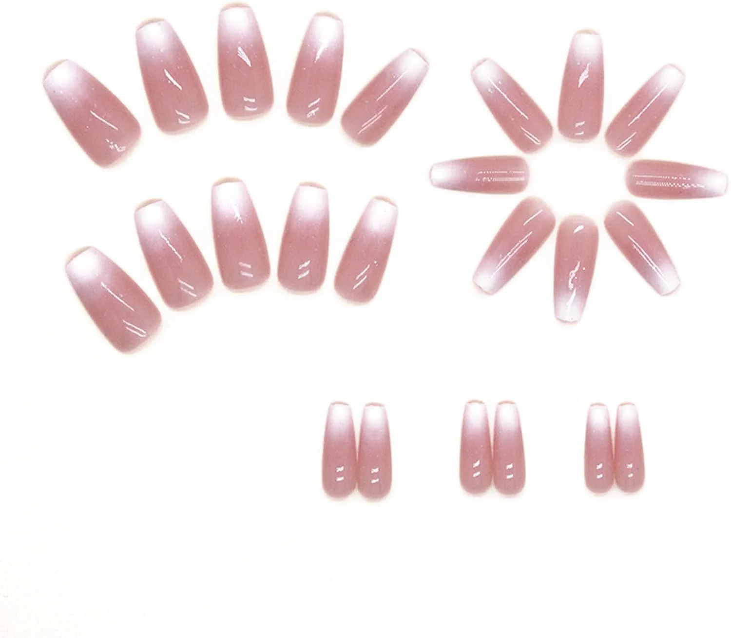 ۲۴ عدد ناخن مصنوعی تابوتی، قد متوسط، ناخن های چسبی آمبره، ناخن های صورتی اکلیلی، ناخن مصنوعی بالرینی، ناخن های اکریلیک چسبی با پوشش کامل، لوازم جانبی طراحی ناخن زنانه و دخترانه ۲۴ عدد ناخن مصنوعی تابوتی، قد متوسط، ناخن های چسبی آمبره، ناخن های صورتی اکلیلی، ناخن مصنوعی بالرینی، ناخن های اکریلیک چسبی با پوشش کامل، لوازم جانبی طراحی ناخن زنانه و دخترانه