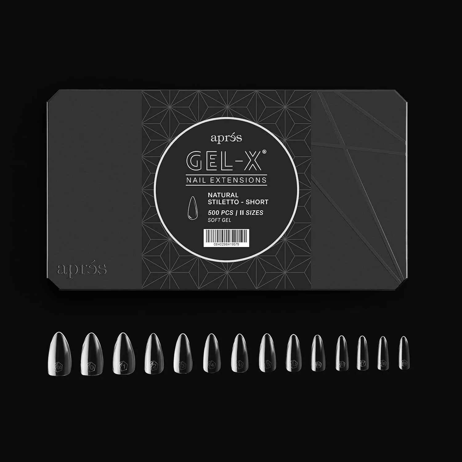 جعبه نوک ناخن ژل ایکس آپرس مدل Natural Stiletto Short | شامل 500 عدد نوک ژل ایکس، 11 سایز 00-9، کیفیت عالی جعبه نوک ناخن ژل ایکس آپرس مدل Natural Stiletto Short | شامل 500 عدد نوک ژل ایکس، 11 سایز 00-9، کیفیت عالی