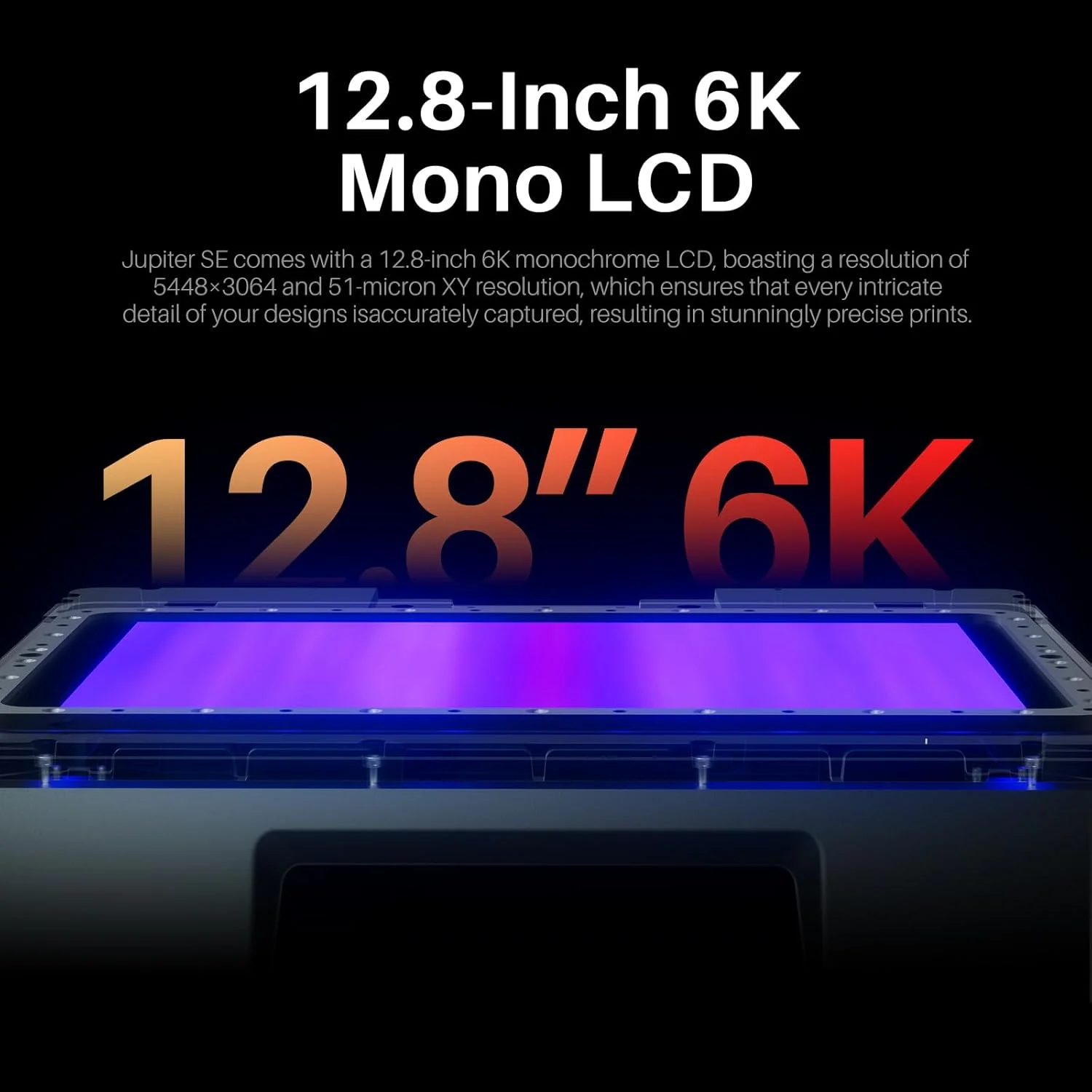 پرینتر سه بعدی رزینی ELEGOO Jupiter SE، پرینتر بزرگ MSLA سه بعدی با صفحه نمایش LCD تک رنگ 6K 12.8 اینچی، ابعاد چاپ 277.8 x 156.2 x 300 میلی متر پرینتر سه بعدی رزینی ELEGOO Jupiter SE، پرینتر بزرگ MSLA سه بعدی با صفحه نمایش LCD تک رنگ 6K 12.8 اینچی، ابعاد چاپ 277.8 x 156.2 x 300 میلی متر