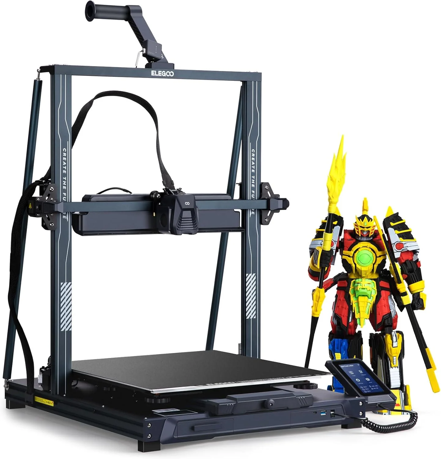 پرینتر سه بعدی ELEGOO Neptune 4 MAX با فریمور Klipper، سرعت بالای 500 میلی‌متر بر ثانیه، تراز خودکار 121 نقطه‌ای، اکسترودر مستقیم 300 درجه سانتیگراد، اندازه چاپ 420x420x480 میلی‌متر