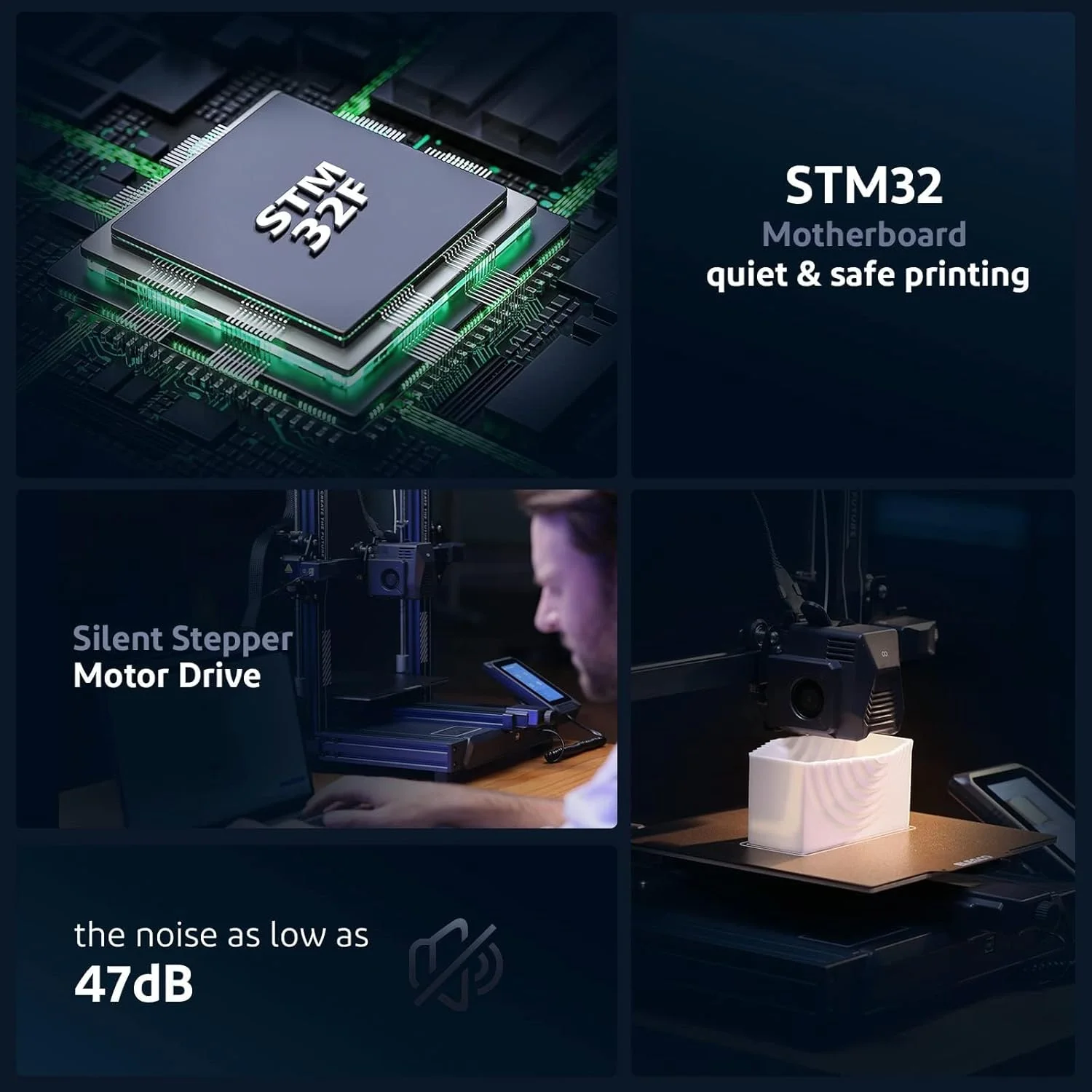 پرینتر سه بعدی FDM الگو نپتون 3 پرو با تراز خودکار بستر، اکسترودر مستقیم دو دنده، درایو پیچ دوتایی، صفحه نمایش خازنی قابل جابجایی، اندازه چاپ بزرگ 225x225x280 میلی متر