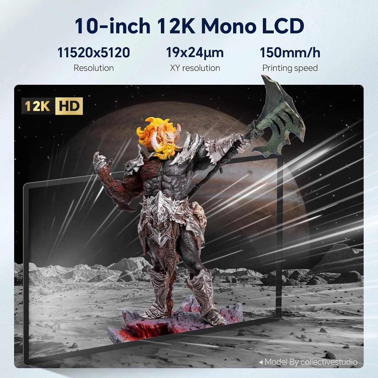 پرینتر سه بعدی رزینی ELEGOO Saturn 3 Ultra 12K MSLA با LCD مونوکروم 10 اینچی، منبع نور انکساری COB، فیلم رهاسازی ACF، انتقال WiFi، اندازه چاپ 218.88mm*122.88mm*260mm پرینتر سه بعدی رزینی ELEGOO Saturn 3 Ultra 12K MSLA با LCD مونوکروم 10 اینچی، منبع نور انکساری COB، فیلم رهاسازی ACF، انتقال WiFi، اندازه چاپ 218.88mm*122.88mm*260mm