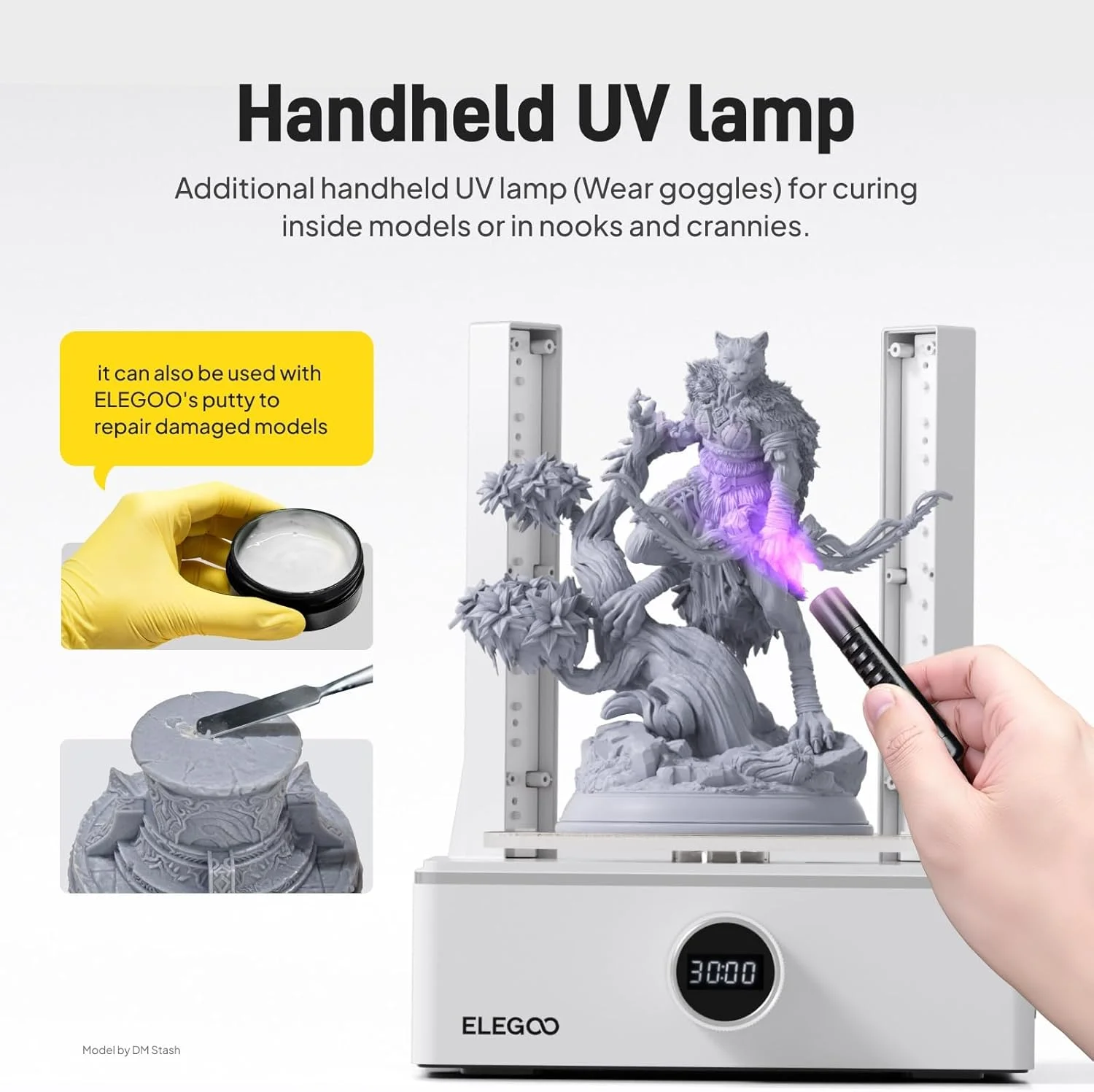 دستگاه شستشو و خشک کن بزرگ ELEGOO، بسته Mercury XS به همراه لامپ UV دستی برای شستشو و خشک کردن مدل های چاپ سه بعدی رزینی، سازگار با پرینتر سه بعدی LCD DLP SLA، اندازه شستشوی جعبه: 201 x 124 x 255 میلی متر دستگاه شستشو و خشک کن بزرگ ELEGOO، بسته Mercury XS به همراه لامپ UV دستی برای شستشو و خشک کردن مدل های چاپ سه بعدی رزینی، سازگار با پرینتر سه بعدی LCD DLP SLA، اندازه شستشوی جعبه: 201 x 124 x 255 میلی متر