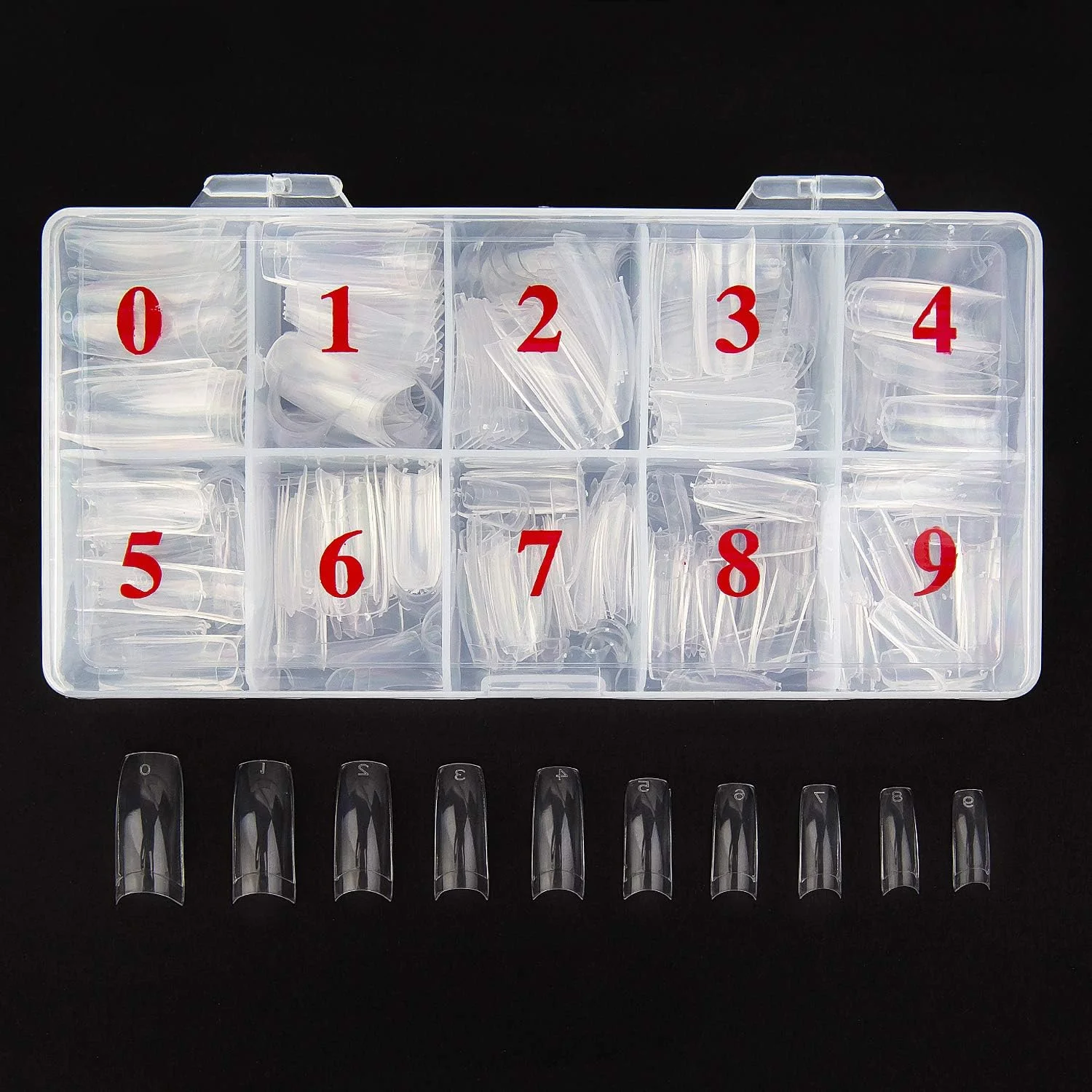 (شفاف) - 500 عدد تیپ ناخن اکریلیک شفاف، تیپ مصنوعی فرنچ برای مانیکور، هنر ناخن، سالن ها و استفاده خانگی (شفاف) - 500 عدد تیپ ناخن اکریلیک شفاف، تیپ مصنوعی فرنچ برای مانیکور، هنر ناخن، سالن ها و استفاده خانگی