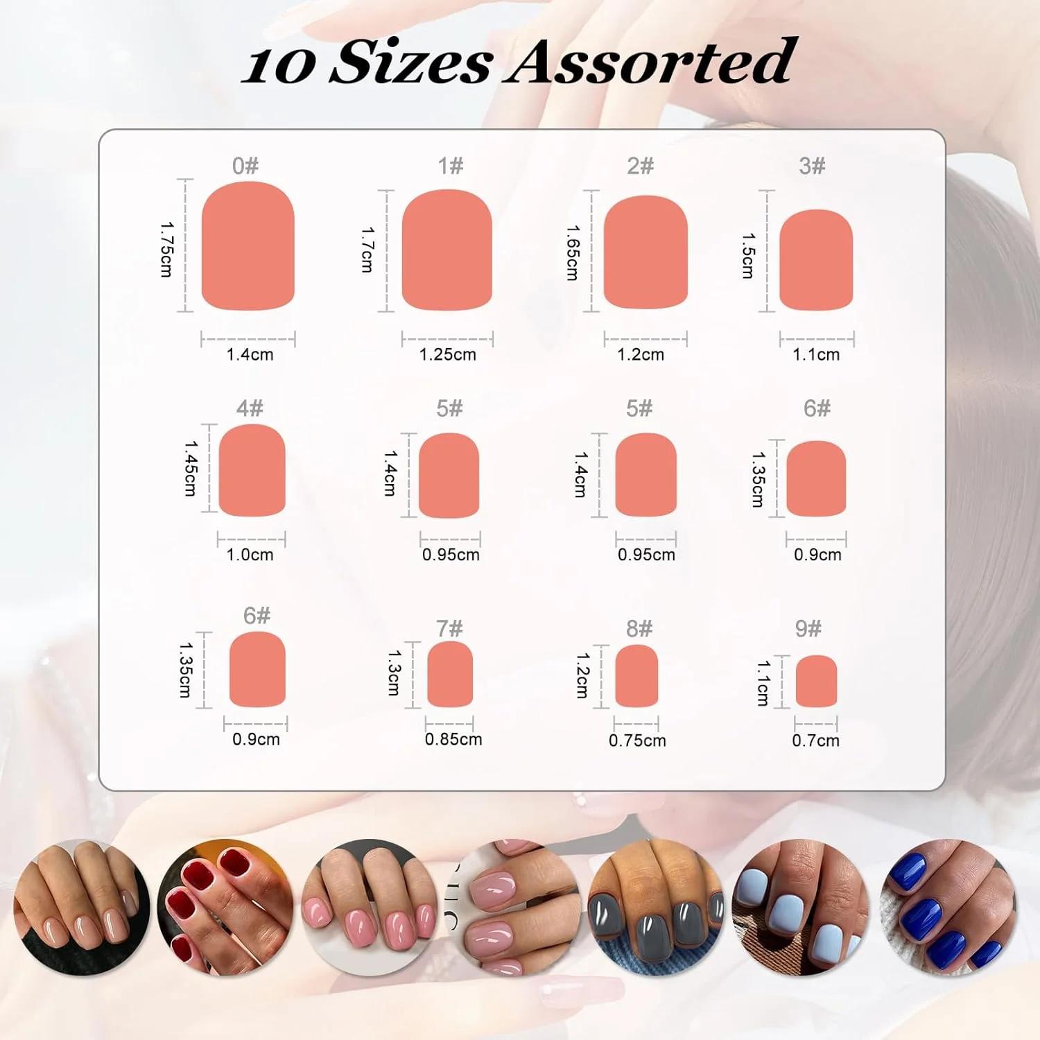 ناخن مصنوعی کوتاه مربعی، 24 عدد ناخن مصنوعی رنگ ثابت، ناخن های اکریلیک چسبی پوشش کامل برای زنان و دختران، طرح آتش روی لب های قرمز