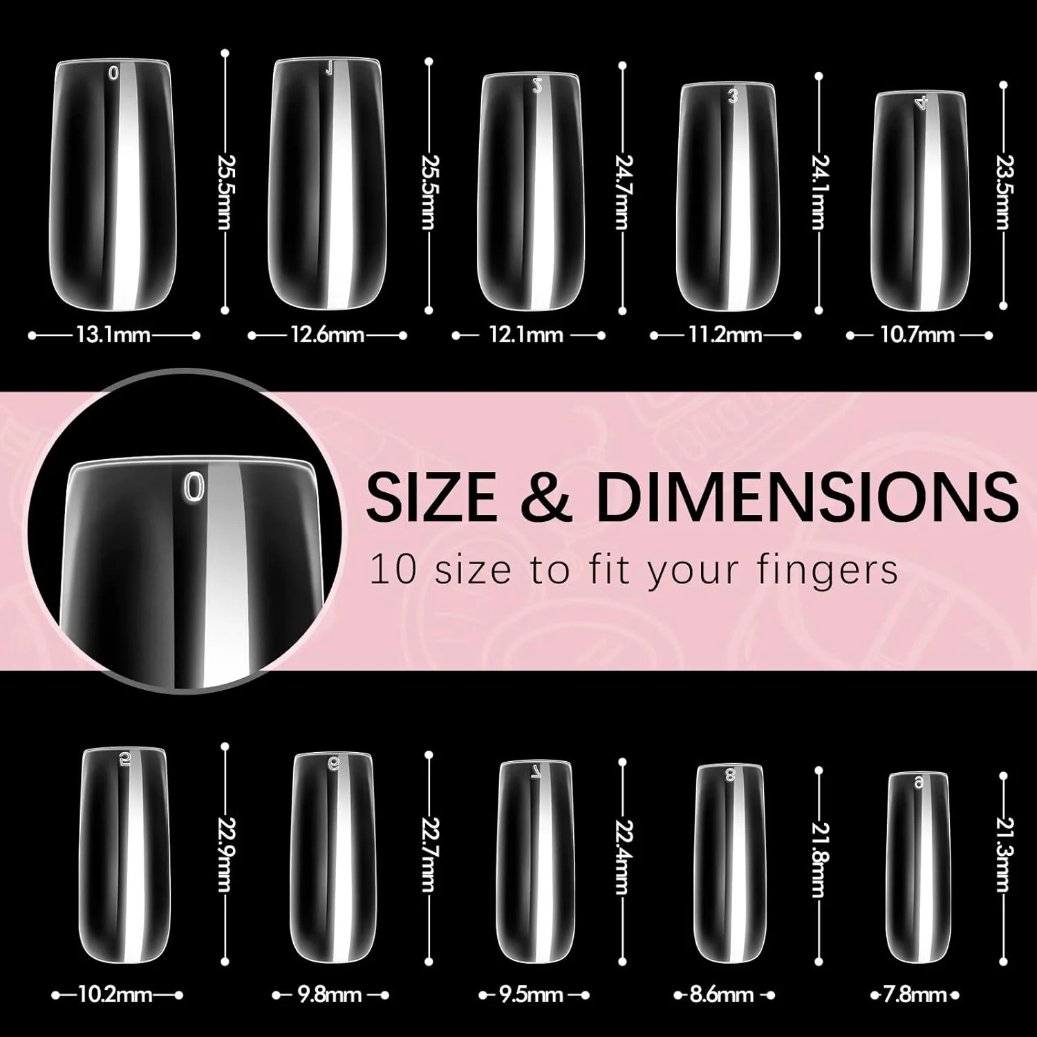 ناخن های پوشش کامل شفاف BTArtbox - ناخن های مصنوعی مربعی شکل، 500 عدد نوک ناخن مصنوعی با جعبه برای سالن های ناخن و هنر ناخن DIY، 10 سایز - ناخن های مربعی شفاف 500 عددی با جعبه ناخن های پوشش کامل شفاف BTArtbox - ناخن های مصنوعی مربعی شکل، 500 عدد نوک ناخن مصنوعی با جعبه برای سالن های ناخن و هنر ناخن DIY، 10 سایز - ناخن های مربعی شفاف 500 عددی با جعبه