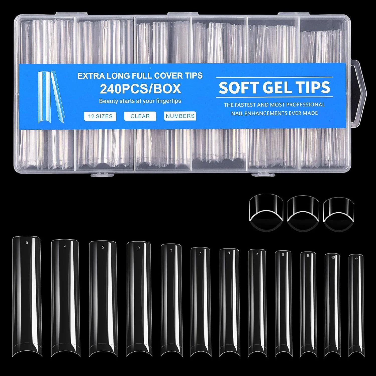 240 عدد تیپ ناخن ژلی نرم مربعی، ناخن های مربعی بلند، 12 سایز بدون منحنی C، پوشش نیمه مخروطی، اکریلیک فرانسوی صاف و شفاف، اکستنشن ناخن مصنوعی برای مبتدیان و سالن های حرفه ای خانگی 240 عدد تیپ ناخن ژلی نرم مربعی، ناخن های مربعی بلند، 12 سایز بدون منحنی C، پوشش نیمه مخروطی، اکریلیک فرانسوی صاف و شفاف، اکستنشن ناخن مصنوعی برای مبتدیان و سالن های حرفه ای خانگی