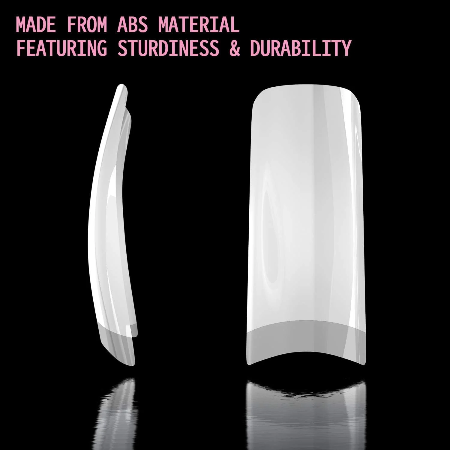 ۵۰۰ عدد تیپ ناخن اکریلیک، ناخن مصنوعی فرانسوی طبیعی با ناخن گیر و جعبه نگهداری برای سالن آرایش ناخن و DIY خانگی (۱۰ سایز)