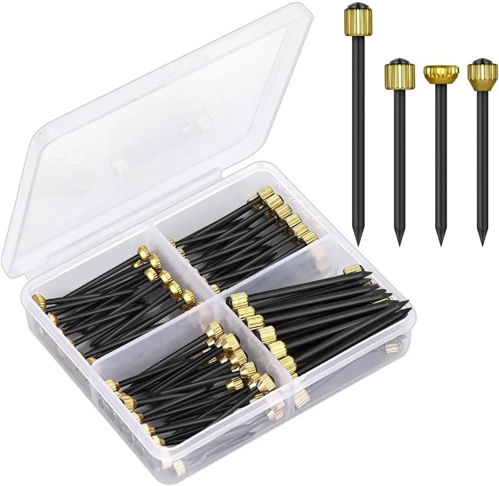 میخ سر مسی مشکی، بسته 200 عددی به همراه جعبه برای قاب عکس، تزئین دیوار، نقاشی، هنر، صنایع دستی و استفاده آسان در منزل