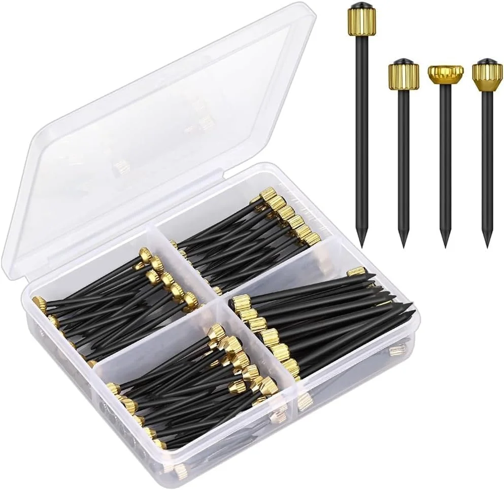 میخ سر مسی مشکی، بسته 200 عددی به همراه جعبه برای قاب عکس، تزئین دیوار، نقاشی، هنر، صنایع دستی و استفاده آسان در منزل