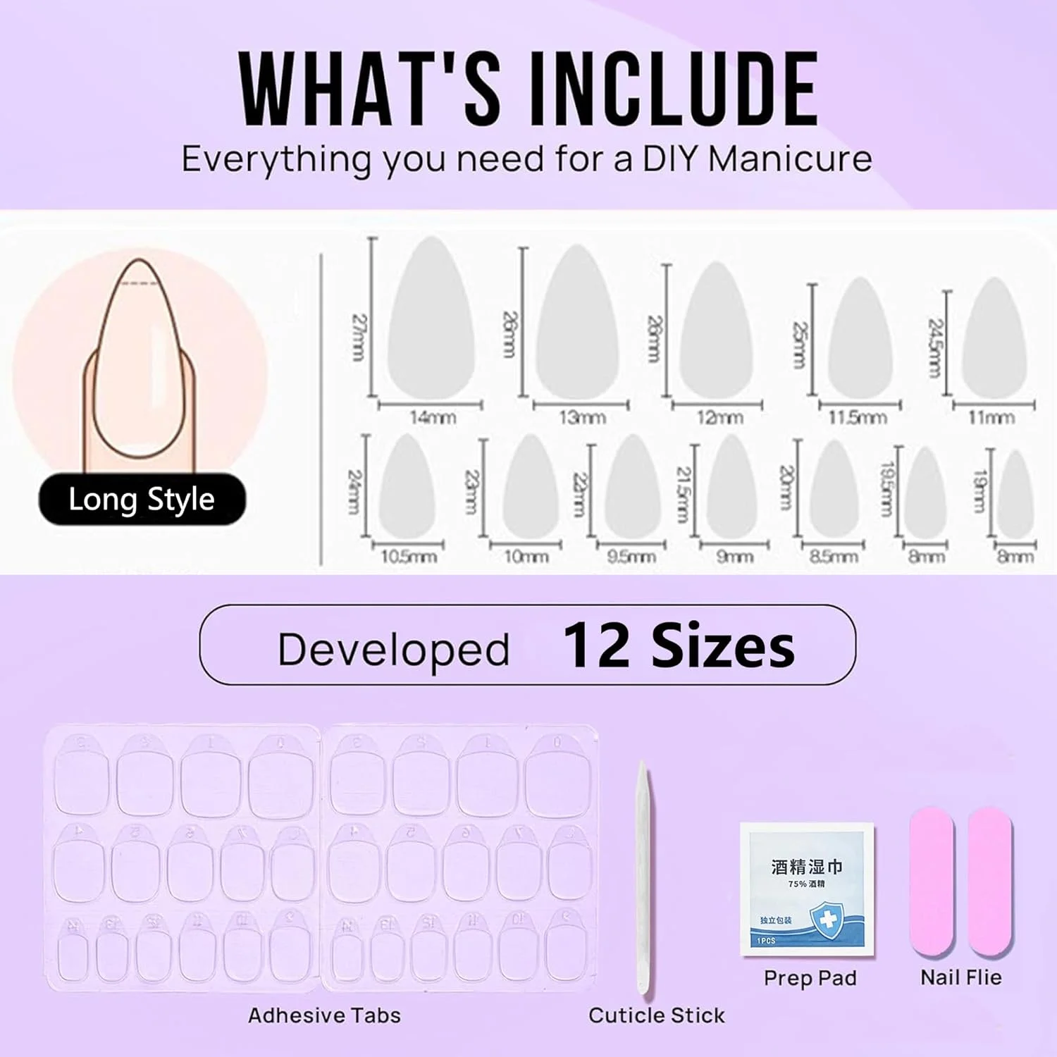 ناخن مصنوعی فرنچ GAYA - 24 عدد ناخن مصنوعی فرنچ ژلی نرم، ناخن مصنوعی کوتاه شبیه سالن، بدون محو شدن، چسب یکپارچه روی ناخن برای مانیکور ناخن زنانه، دختر فرانسوی (GY1086)