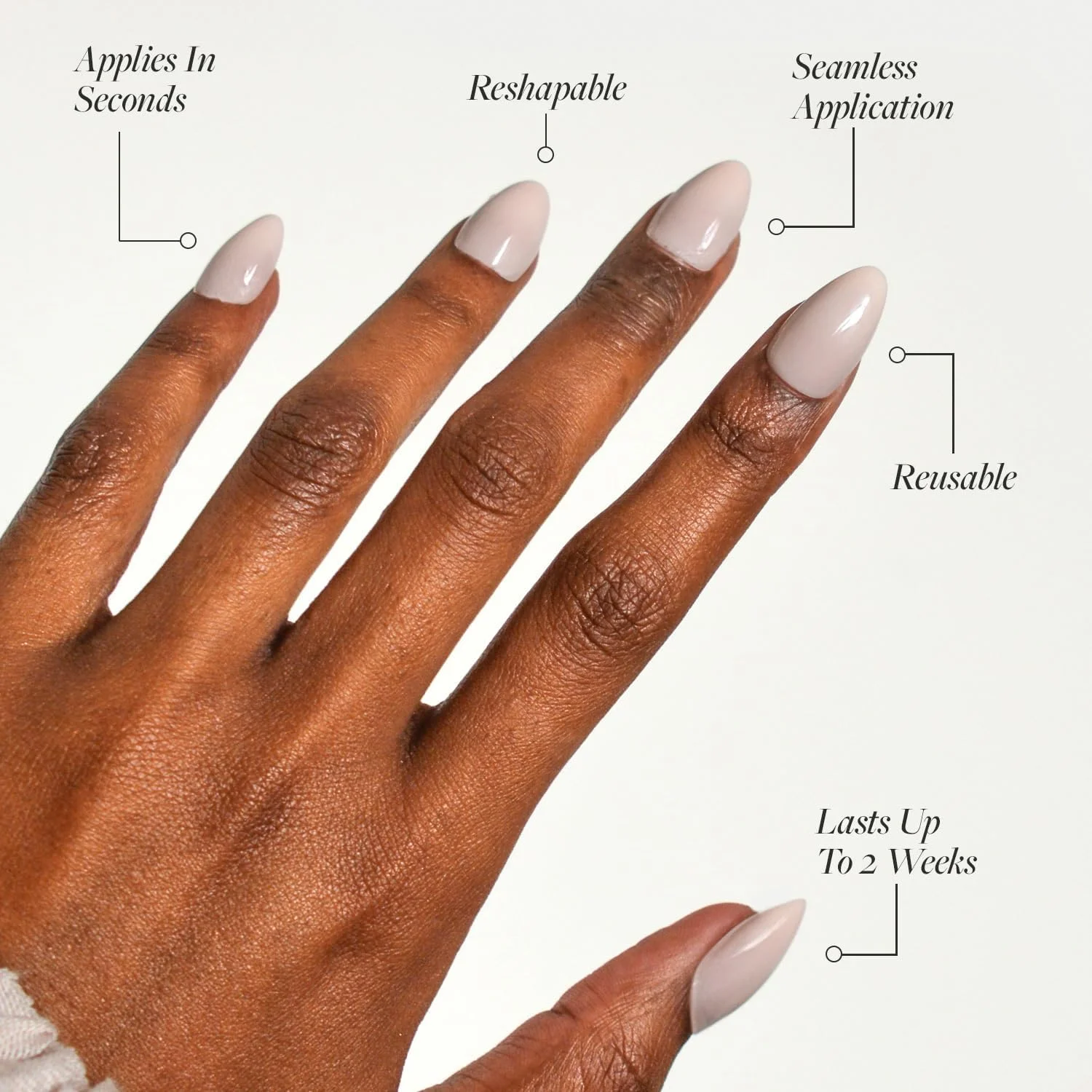 ناخن مصنوعی چسبی گلمنتیک - صورتی باله ای مات، صورتی روشن ملایم، بادامی کوتاه، قابل استفاده مجدد با چسب | کیفیت سالن | 15 سایز - کیت 30 عددی