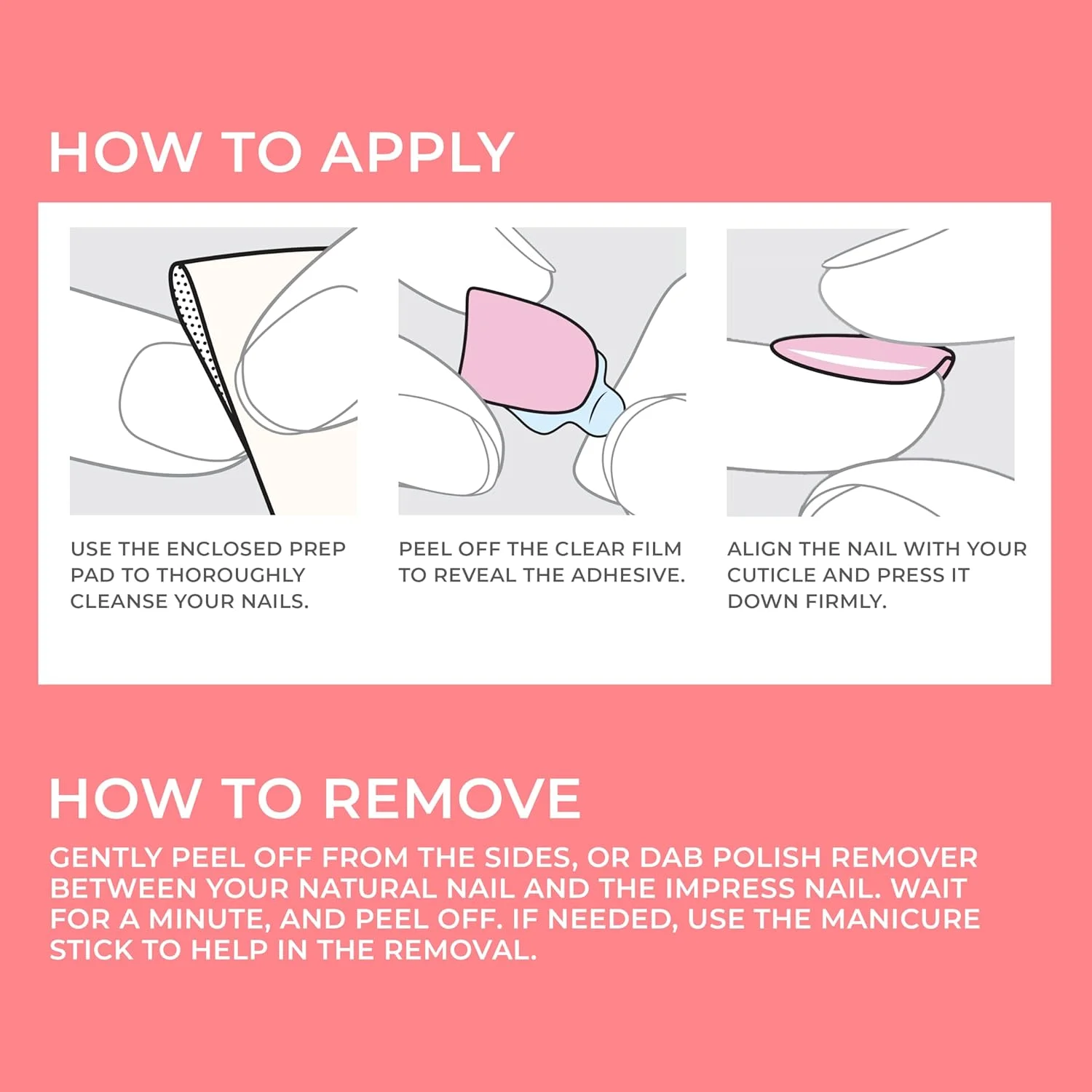 کیت ناخن ژلی رنگی imPRESS KISS، Graytitude، با فناوری PureFit، مانیکور رنگی بدون لاک، شامل پد آماده سازی، سوهان کوچک، چوب کوتیکول و 30 ناخن مصنوعی