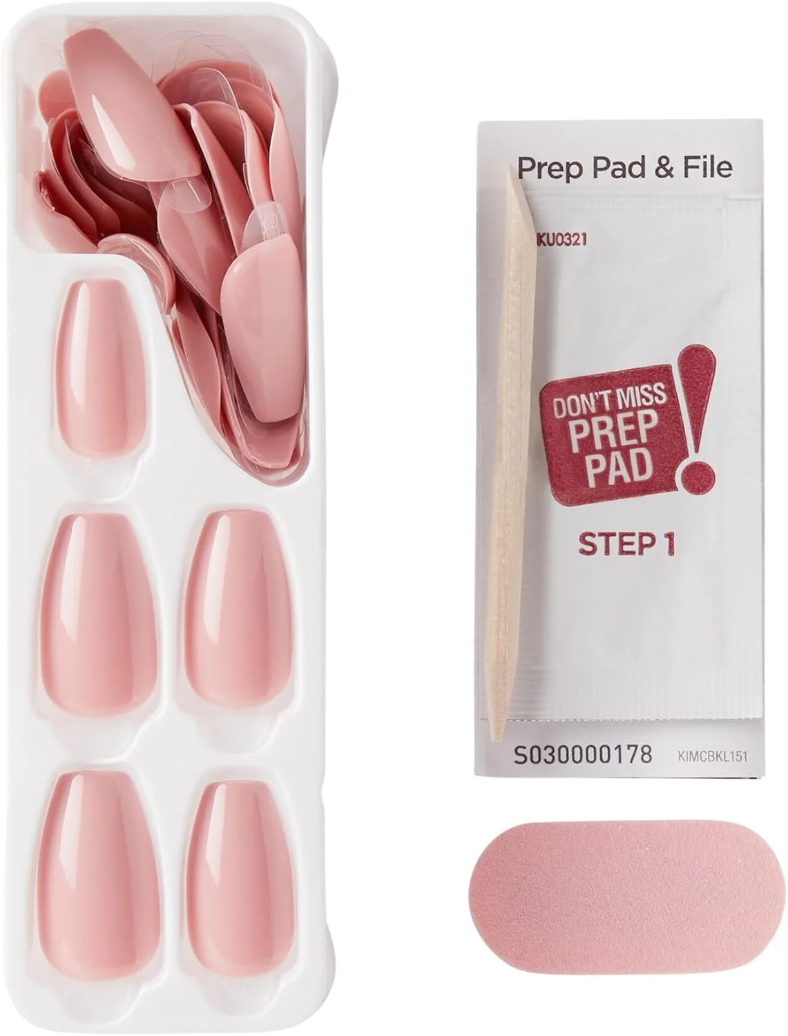 ناخن مصنوعی رنگی مدل تابوتی متوسط Kiss Impress - مجلل IMC504C