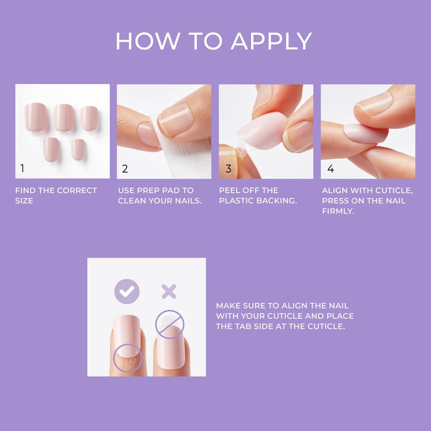 ناخن مصنوعی چسبی کیس ایمپرس، رنگ پوینت صورتی مدل Kimc001C، مجموعه 33 عددی