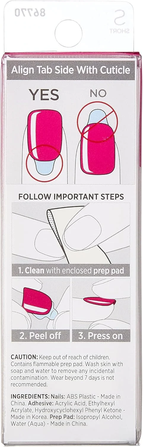 ست مانیکور ناخن مصنوعی چسبی imPRESS KISS، رنگ 'جشنواره ارکیده'، 30 عدد، ضد لک و لب پر شدن