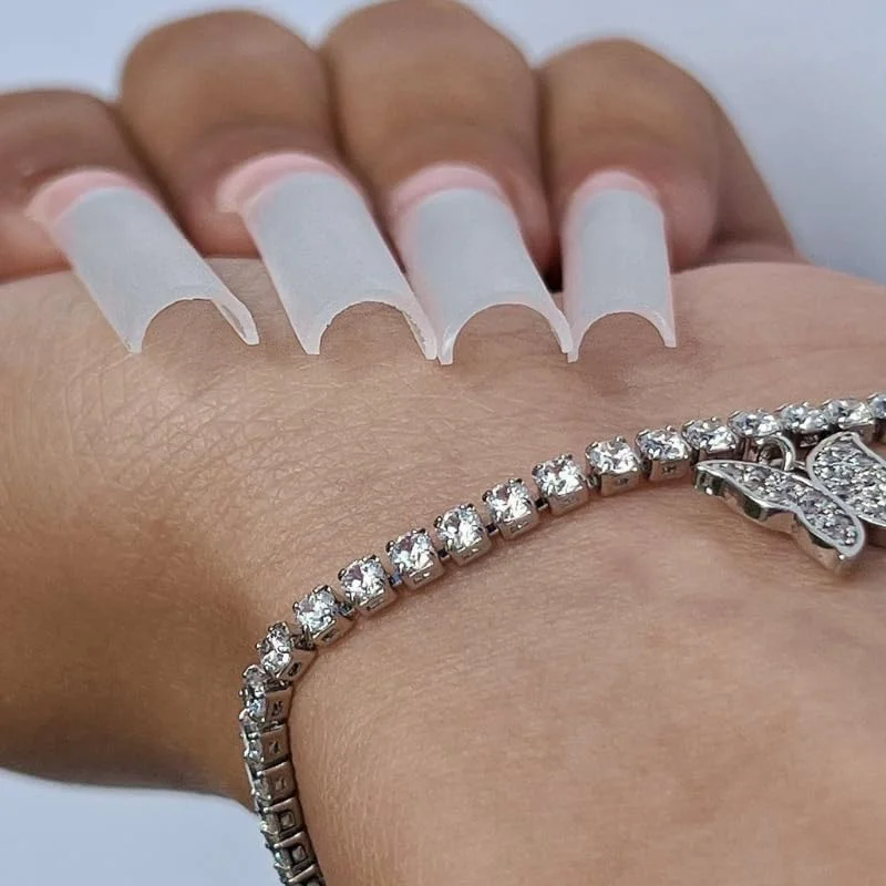 تیپ ناخن C-Curve XXL مربعی شفاف Kiara Sky (500 عدد در 10 سایز)