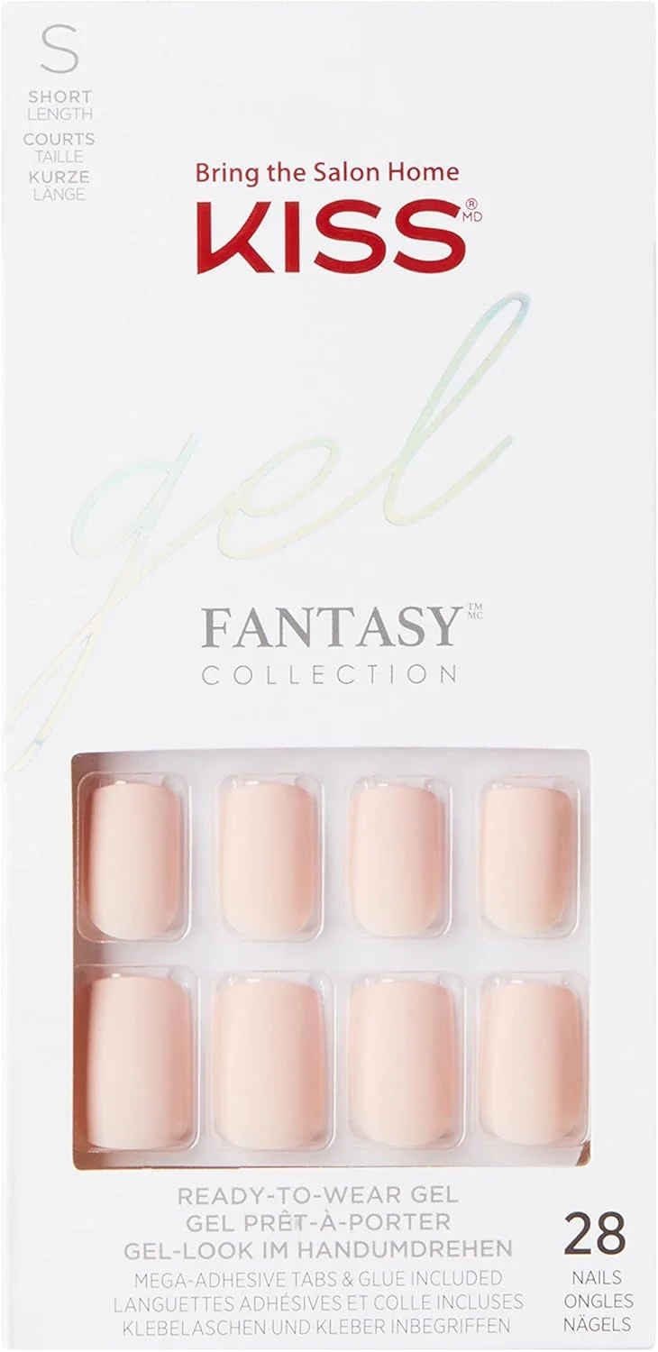 ناخن مصنوعی ژلی کیس، طول متوسط، رنگ بژ، ۲۸ عدد