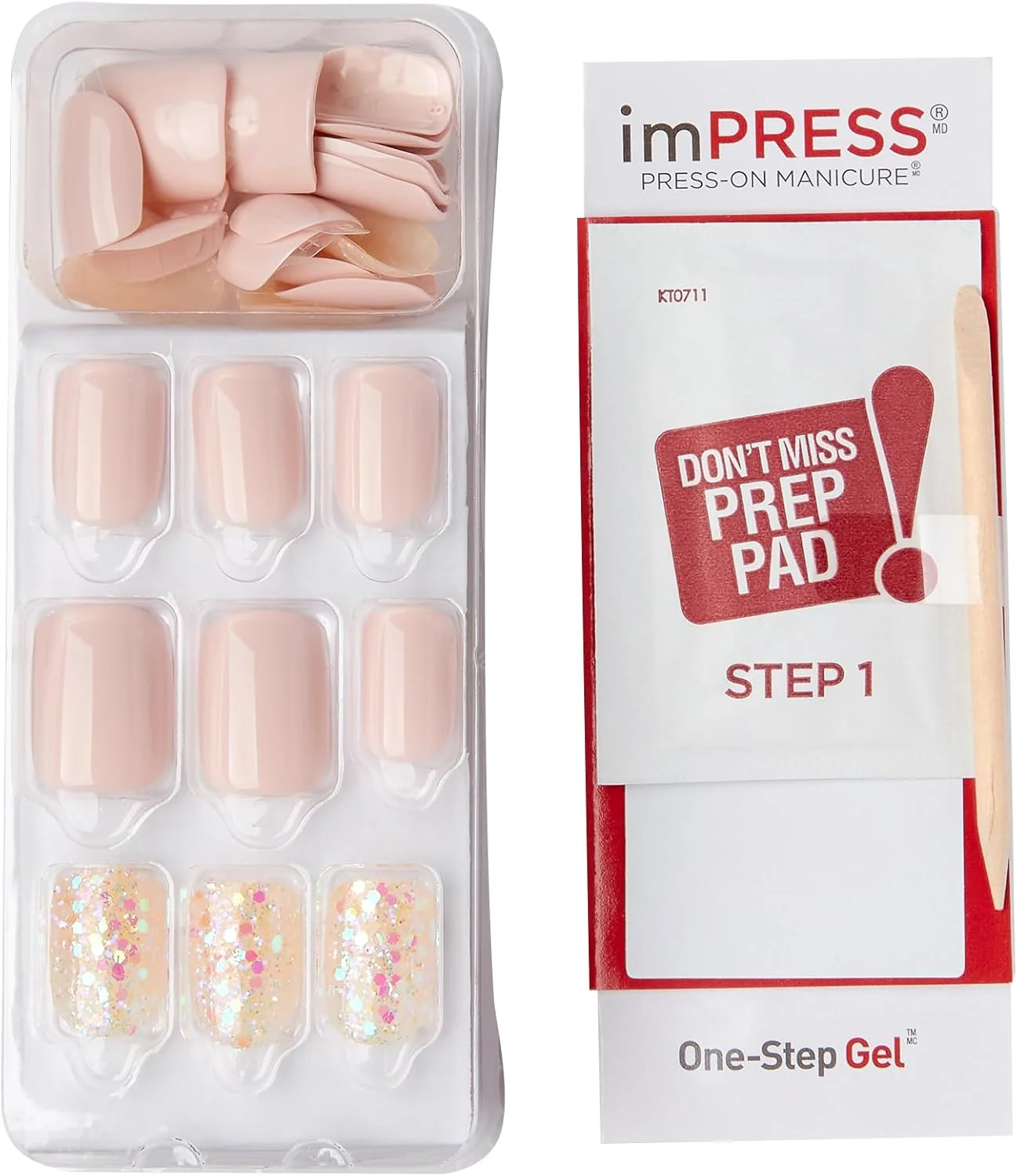 کیت ناخن مصنوعی چسبی ایمپرس کیس، دوروتی، رنگ بدن کیت ناخن مصنوعی چسبی ایمپرس کیس، دوروتی، رنگ بدن