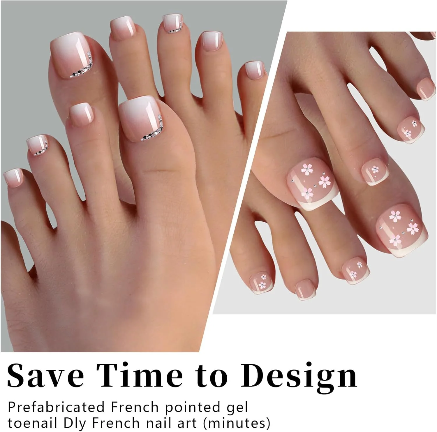 120 عدد نوک ناخن ژلی فرانسوی Labymos، نوک فرانسوی ناخن پا، 12 سایز، ناخن مصنوعی، نوک قابل استفاده برای طراحی ناخن