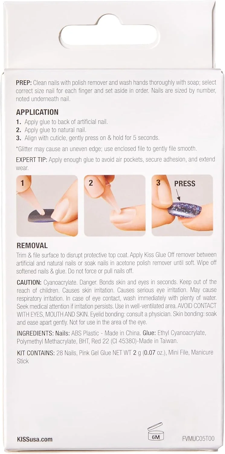 ست ناخن مصنوعی فانتزی KISS مدل Disco Ball، به همراه سوهان، چسب ناخن و 28 ناخن چسبی ضد لک ست ناخن مصنوعی فانتزی KISS مدل Disco Ball، به همراه سوهان، چسب ناخن و 28 ناخن چسبی ضد لک