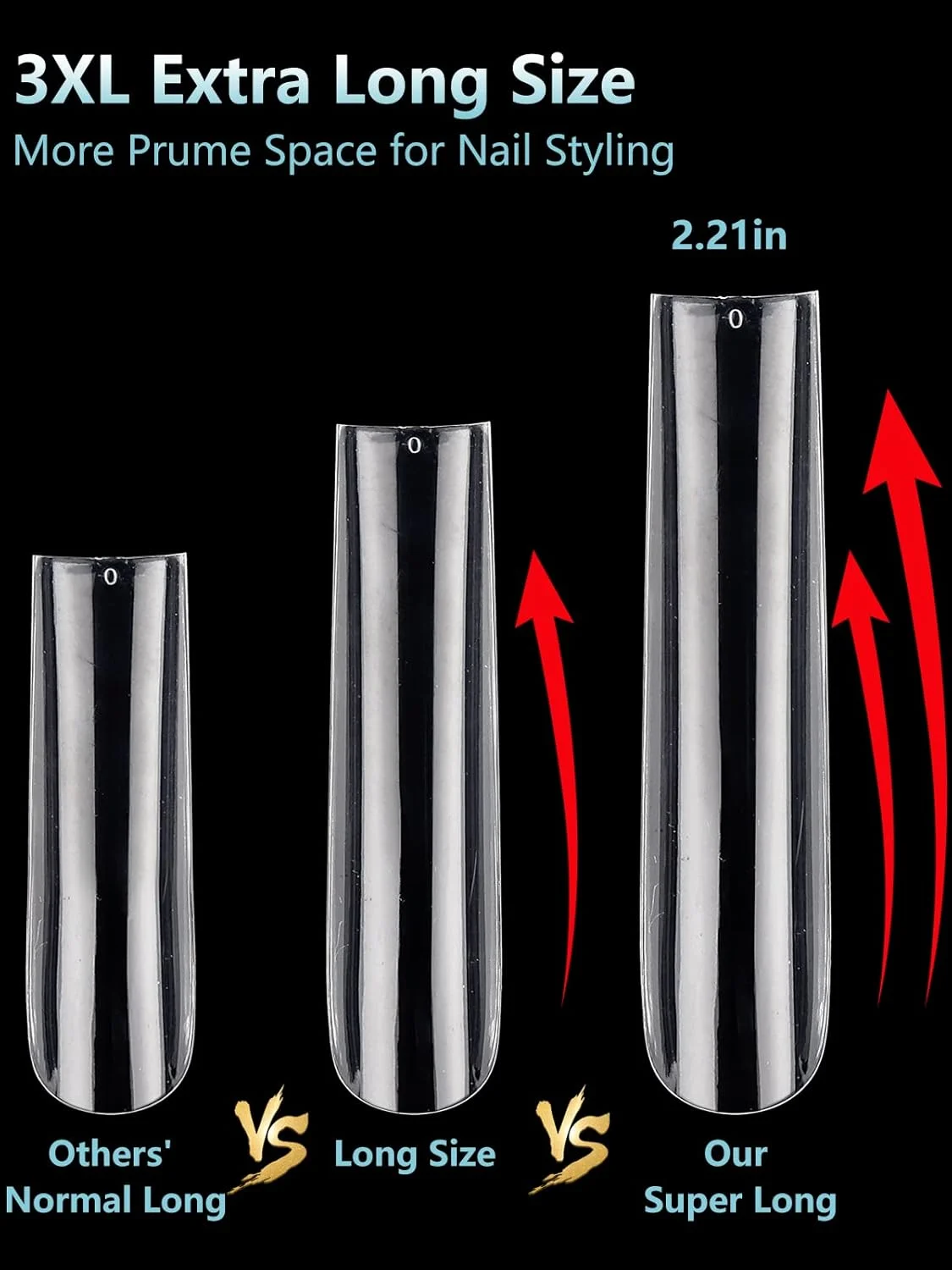 ناخن مصنوعی مربعی نوک تیز فوق العاده بلند LIONVISON 3XL، 240 عدد نوک ناخن مصنوعی شفاف مربعی صاف برای ناخن های اکریلیک، 12 سایز پوشش کامل ناخن های فشاری برای مانیکور سالن هنر ناخن DIY