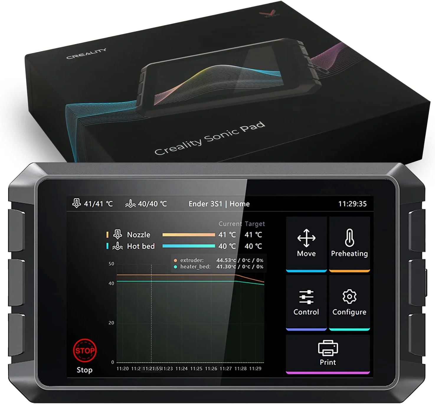 پد هوشمند چاپ سه بعدی Creality Sonic Pad با سیستم عامل Klipper 64 بیتی، صفحه نمایش لمسی 7 اینچی، افزایش سرعت چاپ، کنترل از راه دور برای Creality Ender 3 V2، Ender 3 S1/Pro و سایر چاپگرهای سه بعدی FDM پد هوشمند چاپ سه بعدی Creality Sonic Pad با سیستم عامل Klipper 64 بیتی، صفحه نمایش لمسی 7 اینچی، افزایش سرعت چاپ، کنترل از راه دور برای Creality Ender 3 V2، Ender 3 S1/Pro و سایر چاپگرهای سه بعدی FDM