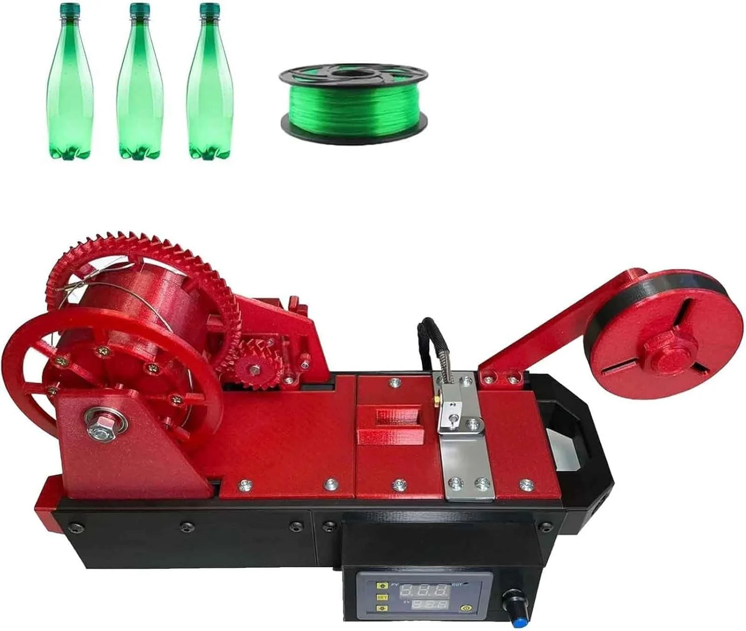 دستگاه اکسترودر پرینتر سه بعدی، اکسترودرهای بازیافتی رومیزی PET با نمایشگر دیجیتال، بازیافت کننده بطری پلاستیکی، دما و سرعت قابل تنظیم، برای خانواده ها، استودیوهای کوچک، سازندگان DIY