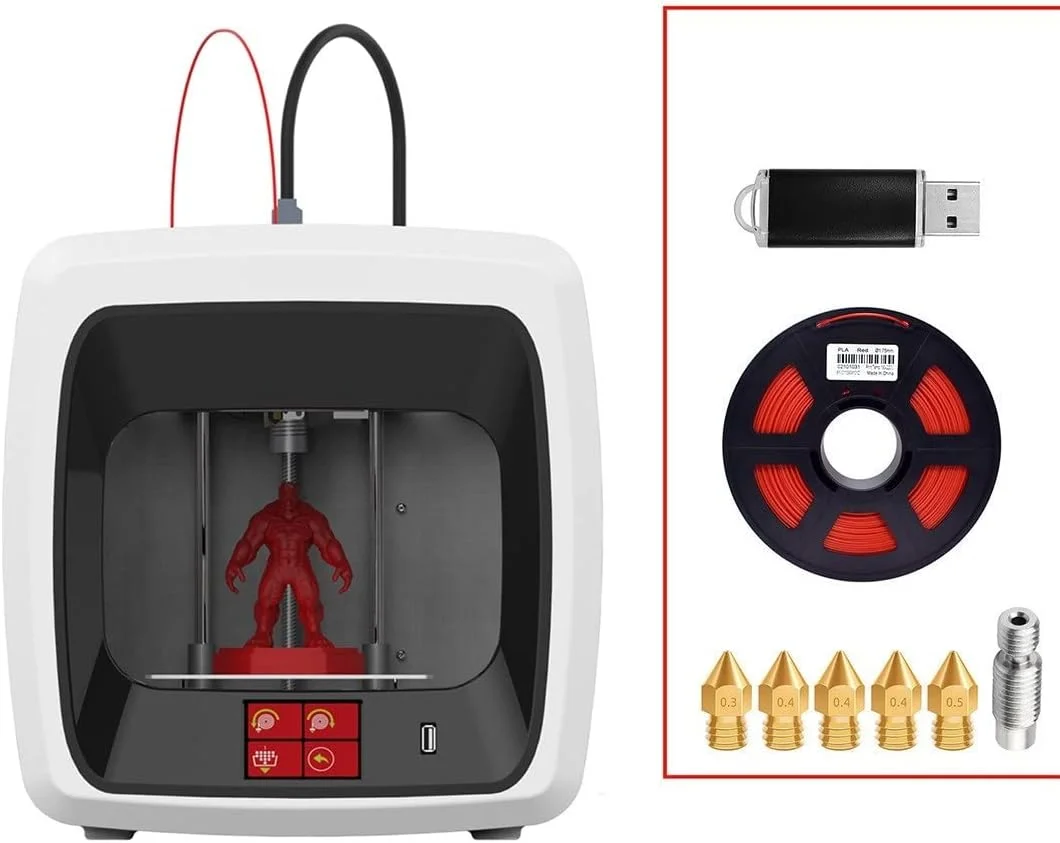 پرینتر سه بعدی مینی قابل حمل، دستگاه پرینتر سه بعدی FDM برای کودکان، رومیزی با دقت بالا و تراز خودکار برای آموزش خانواده پرینتر سه بعدی مینی قابل حمل، دستگاه پرینتر سه بعدی FDM برای کودکان، رومیزی با دقت بالا و تراز خودکار برای آموزش خانواده