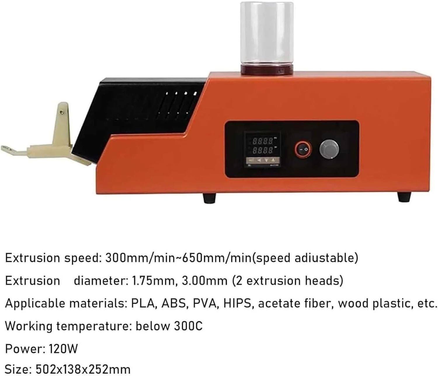دستگاه اکسترودر فیلامنت پرینتر سه بعدی، دستگاه های سیم پیچی رومیزی پرینت سه بعدی، ابزار سیم پیچ 200mm/min~600mm/min، دستگاه بازیافت فیلامنت، برای دفتر، کارخانه، کارگاه (اکسترودر) دستگاه اکسترودر فیلامنت پرینتر سه بعدی، دستگاه های سیم پیچی رومیزی پرینت سه بعدی، ابزار سیم پیچ 200mm/min~600mm/min، دستگاه بازیافت فیلامنت، برای دفتر، کارخانه، کارگاه (اکسترودر)