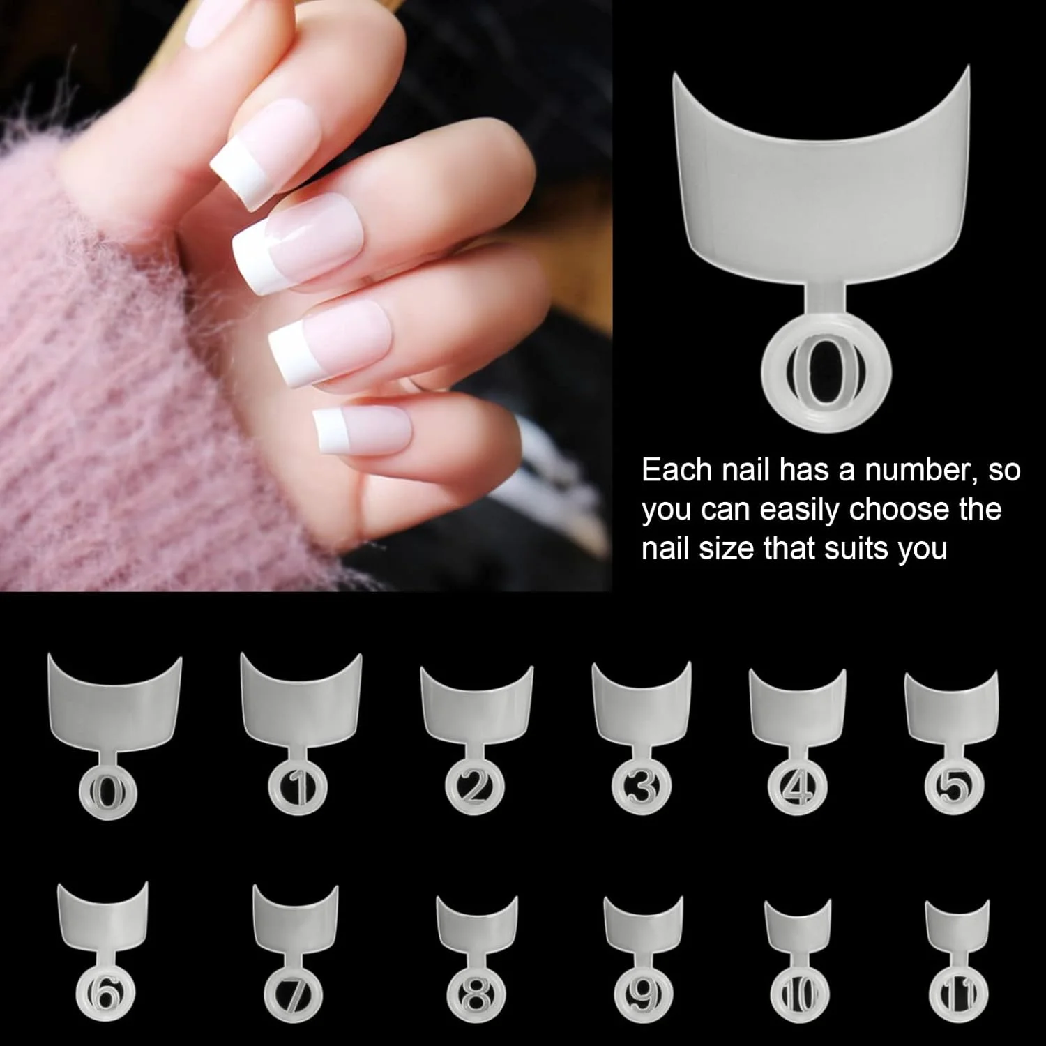 MAKINGTEC 600 عدد ناخن مصنوعی کوتاه فرانسوی، تیپ ناخن نیمه پوشش، ناخن انگشت اکریلیک کوتاه سفید 12 سایز با جعبه برای سالن های هنری ناخن و DIY خانگی (فرانسوی) MAKINGTEC 600 عدد ناخن مصنوعی کوتاه فرانسوی، تیپ ناخن نیمه پوشش، ناخن انگشت اکریلیک کوتاه سفید 12 سایز با جعبه برای سالن های هنری ناخن و DIY خانگی (فرانسوی)