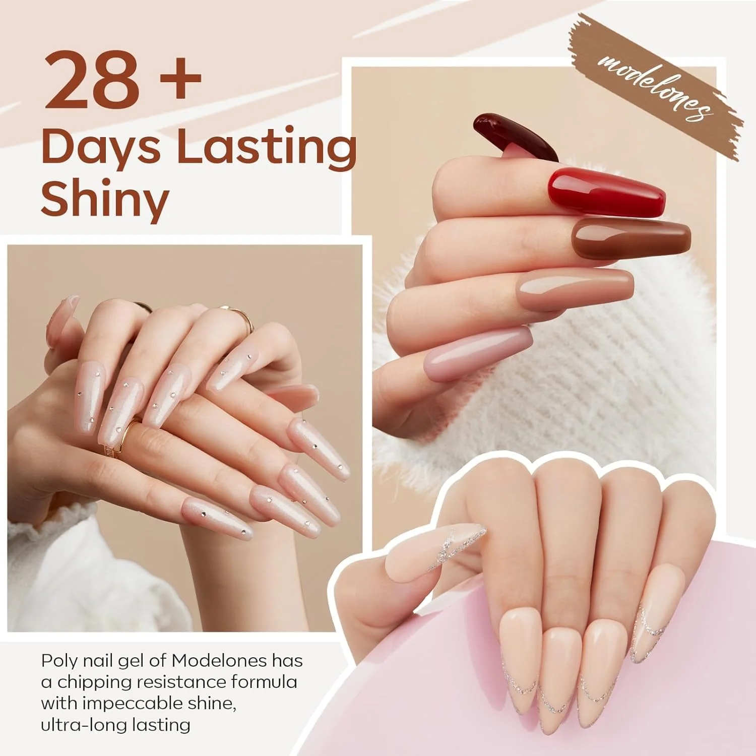 ژل پولی اکستنشن ناخن مدلونز، 12 رنگ، رنگ پوست نود، رنگ های قرمز کلاسیک، طراحی ناخن، هدیه سالن برای زنان ژل پولی اکستنشن ناخن مدلونز، 12 رنگ، رنگ پوست نود، رنگ های قرمز کلاسیک، طراحی ناخن، هدیه سالن برای زنان