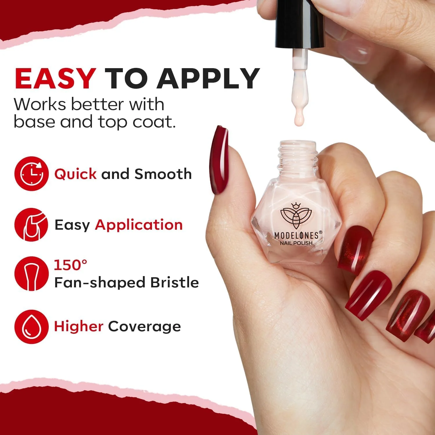 ست لاک ناخن چشم گربه ای مدلونز، مجموعه 6 رنگ صورتی، ست قرمز، لاک ناخن قرمز خشک شونده سریع، مناسب طراحی ناخن در خانه و سالن، هدیه روز ولنتاین برای خانم ها و دختران