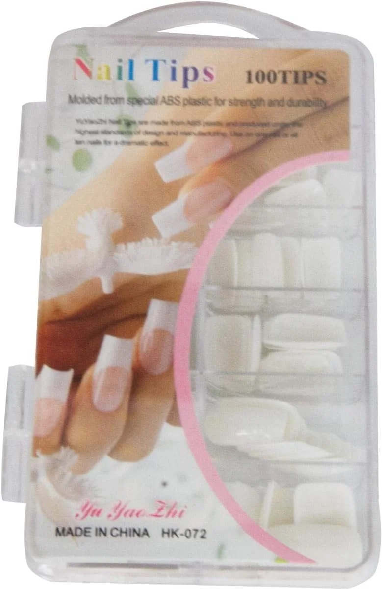 ۱۰۰ عدد ناخن مصنوعی بلند طرح تابوتی بالرینی، ۱۰ سایز، پوشش کامل، مناسب برای سالن های آرایشی و طراحی ناخن در خانه