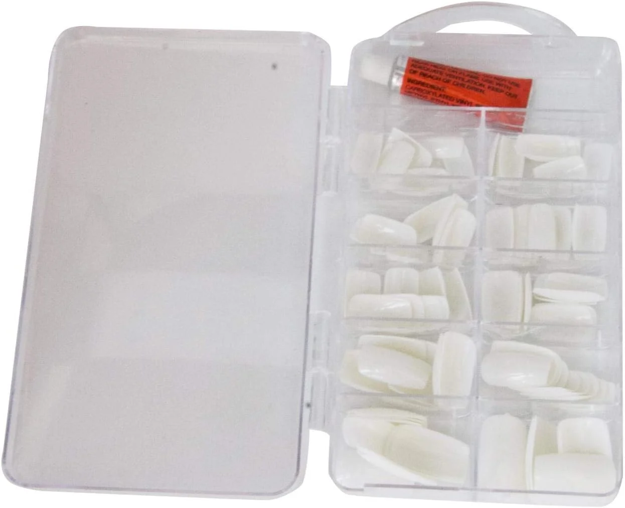 ۱۰۰ عدد ناخن مصنوعی بلند طرح تابوتی بالرینی، ۱۰ سایز، پوشش کامل، مناسب برای سالن های آرایشی و طراحی ناخن در خانه