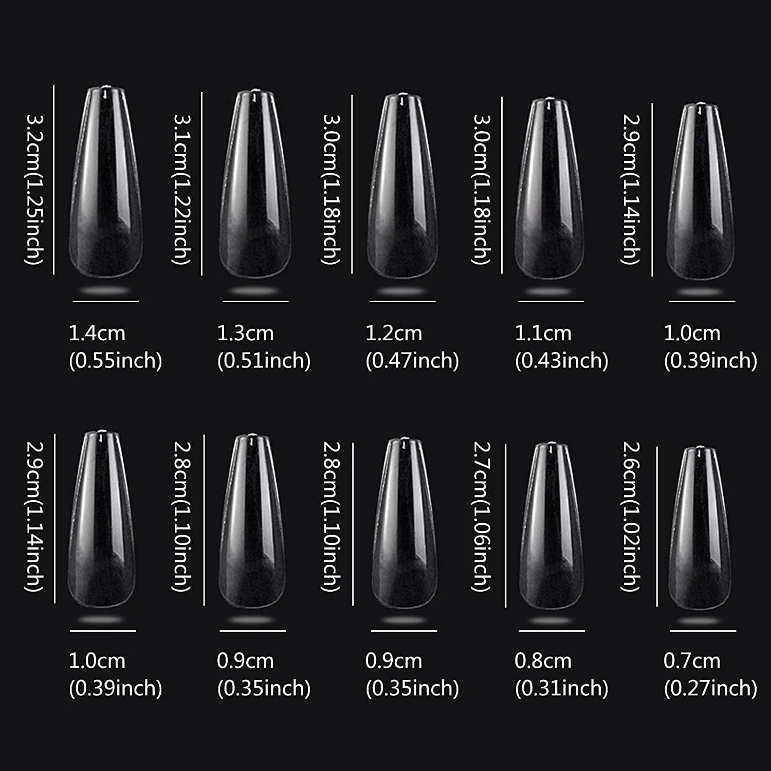 نکات ناخن ORiTi، 100 عدد، ناخن مصنوعی تابوتی شفاف، نکات ناخن مصنوعی بالرین بلند، مناسب برای سالن ناخن، تمرین مبتدیان طراحی ناخن نکات ناخن ORiTi، 100 عدد، ناخن مصنوعی تابوتی شفاف، نکات ناخن مصنوعی بالرین بلند، مناسب برای سالن ناخن، تمرین مبتدیان طراحی ناخن