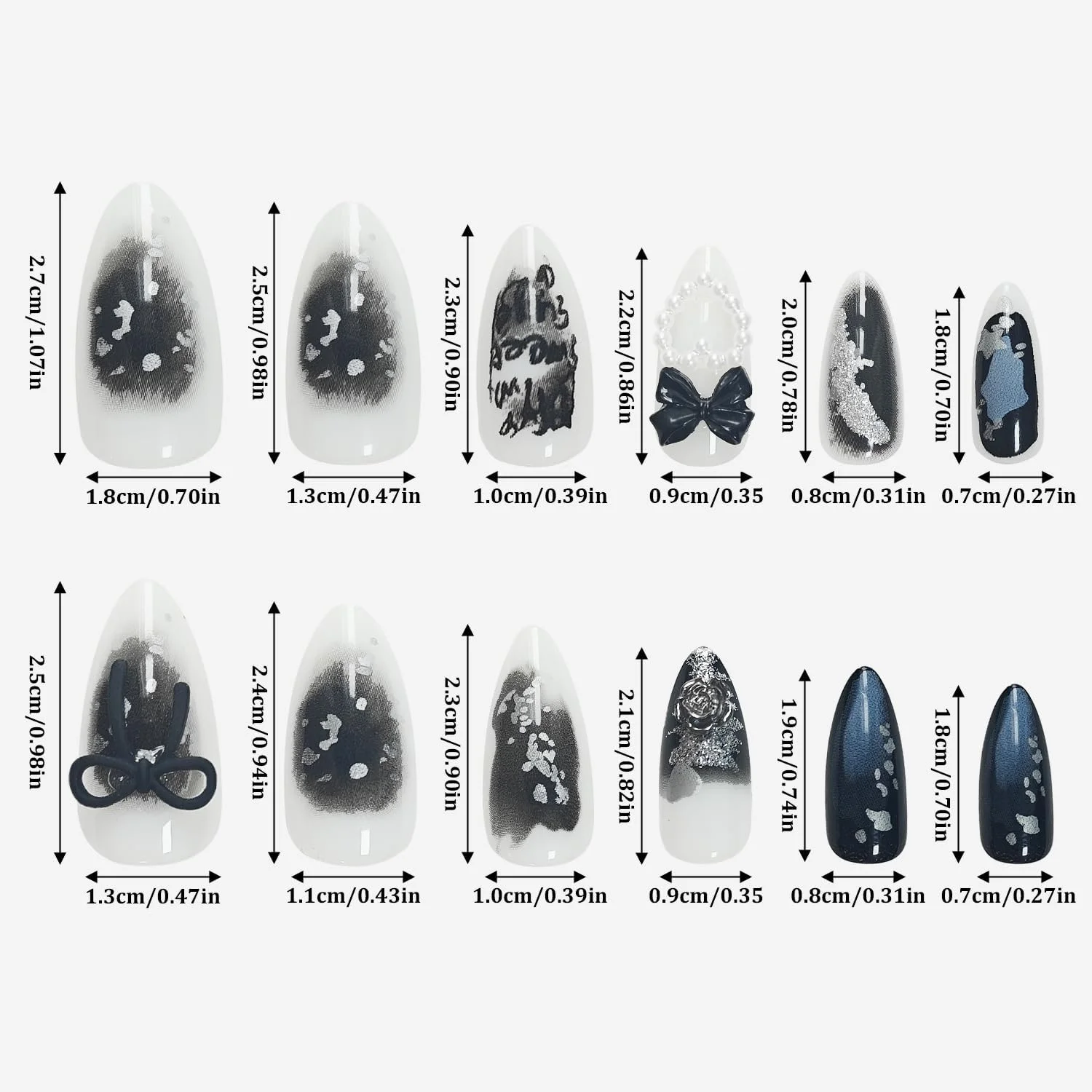 ست ناخن مصنوعی 24 عددی طرح پاپیون سه بعدی، مروارید و قلب، پوشش کامل براق برای خانم ها، همسران و معشوقه ها، مناسب برای عروسی ست ناخن مصنوعی 24 عددی طرح پاپیون سه بعدی، مروارید و قلب، پوشش کامل براق برای خانم ها، همسران و معشوقه ها، مناسب برای عروسی