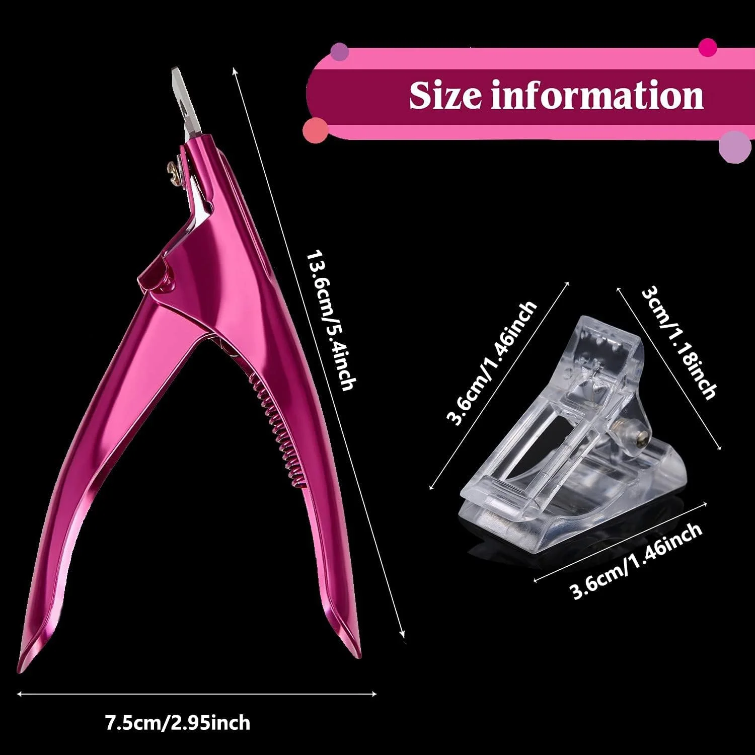 گیره های ناخن ORiTi، 10 عدد، گیره های حرفه ای برای ناخن های مصنوعی، برای ساخت سریع ژل ناخن انگشتی پلی، فرم های اکستنشن انگشتی پلاستیکی شفاف، کیت ابزار طراحی ناخن مانیکور، ست 11 تکه