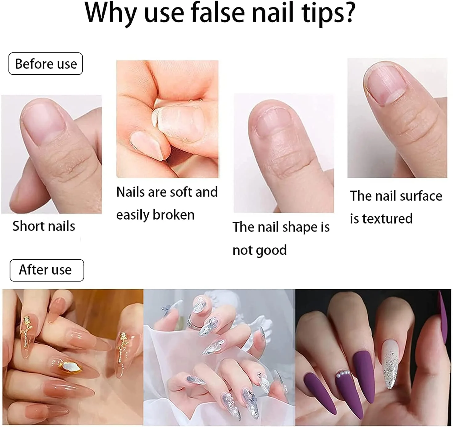 نک ناخن مصنوعی حرفه ای، بلند، طبیعی، مناسب طراحی ناخن، فرم تخت، پوشش کامل، مانیکور، 10 سایز، 500 عدد در جعبه نک ناخن مصنوعی حرفه ای، بلند، طبیعی، مناسب طراحی ناخن، فرم تخت، پوشش کامل، مانیکور، 10 سایز، 500 عدد در جعبه