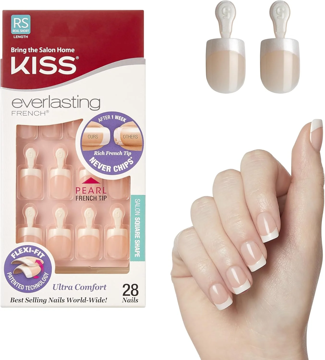 کیت ناخن فرانسوی ماندگار کیس، مدل رشته مروارید، 0.03 کیلوگرم