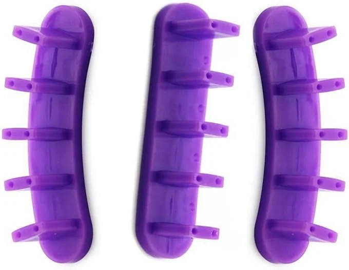 ست ۳ عددی پایه نگهدارنده ناخن مصنوعی برای تمرین طراحی ناخن و نمایش لاک ژل (بنفش)